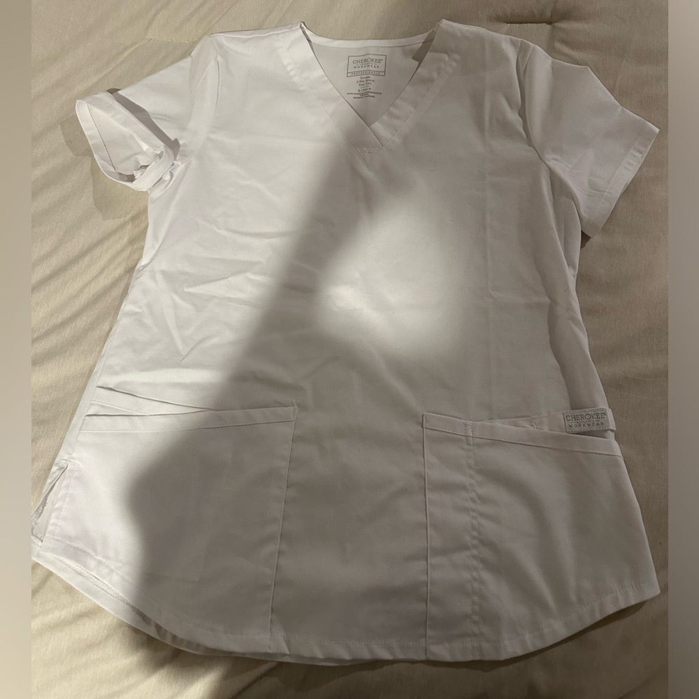 White Scrub Top